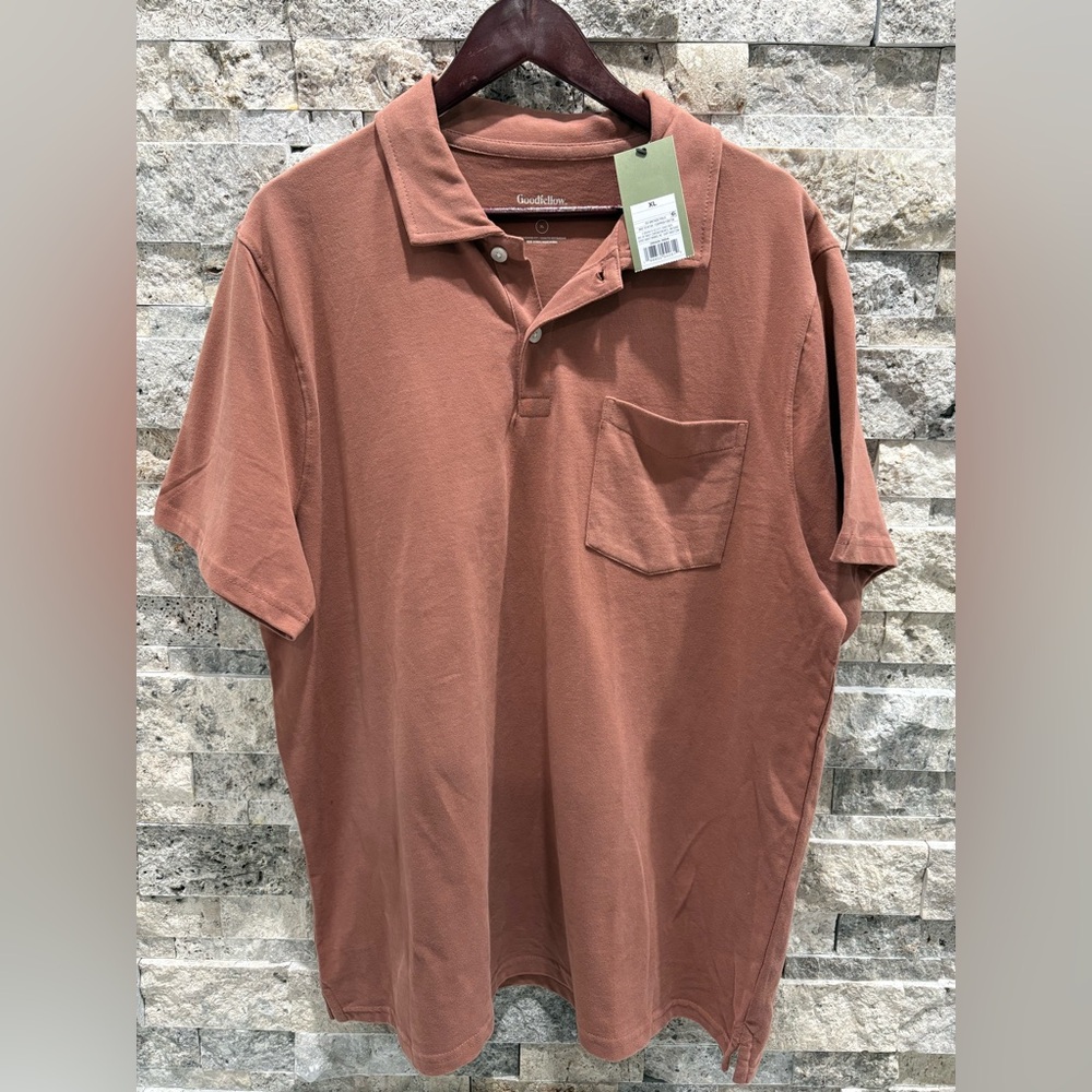 Goodfellow‎ & Co Men's Terracotta Polo Shirt 100% cotton brand new